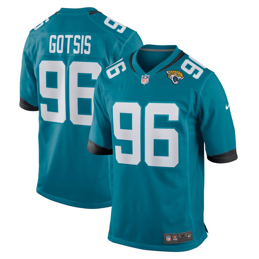 Men Jacksonville Jaguars 96 Adam Gotsis Nike Green Game NFL Jersey